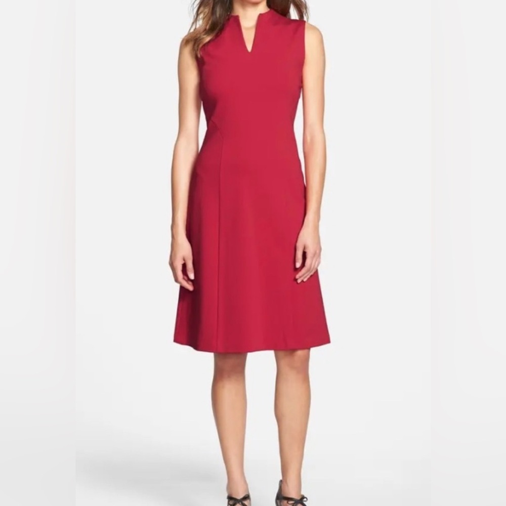Lafayette 148 New York Ava Punto Milano Dress Size‎ 14 EUC